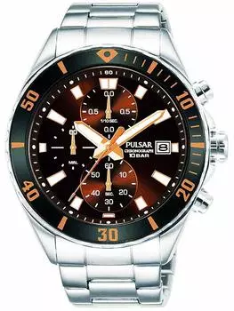 Наручные часы Seiko SEIKO PULSAR с хронографом PM3195X1, салфетка из микрофибры 13x13 см в комплекте [Комплект товаров] [Pulsar] и [предмет]