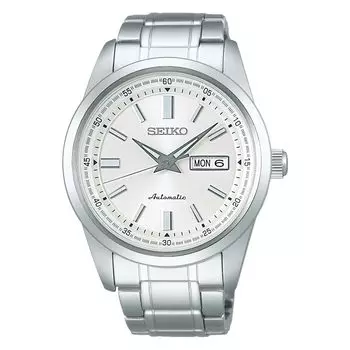 Наручные часы Seiko Selection механические с автоподзаводом, ручная маркировка на задней крышке, усиленные водонепроницаемые, для повседневной жизни SARV001 Silver [Seiko Watch]