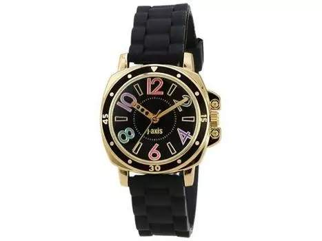 Наручные часы Sun Flame J-Axis iXa AL1182-BK женские с черным силиконовым ремешком аналоговые НОВЫЕ