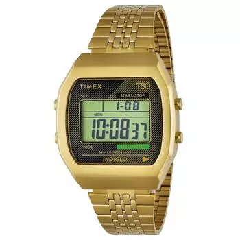 Наручные часы унисекс Timex 80 SS GOLD Timex 80 SS Gold TW2V74300 цифровые 3 ATM водонепроницаемые пластиковые цифровые циферблаты из нержавеющей стали золото [TIMEX] (желтый