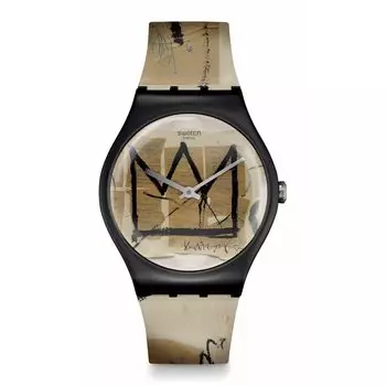Наручные часы UNTITLED BY BASQUIAT NEW GENT SUOZ355 Black [Swatch] JEAN-MICHEL чёрный