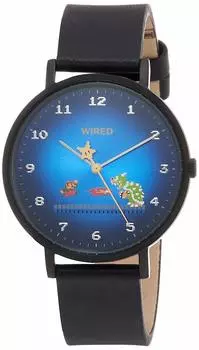 Наручные часы Wired Super Mario Brothers Limited Pieces Blue Dial AGAK706 Black [Seiko Watch] 1200 Мужские