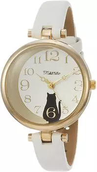 Наручные часы Жила кошки Аналоговые Кожаный ремешок Белые [Fieldwork] ST162p-1 Женские
