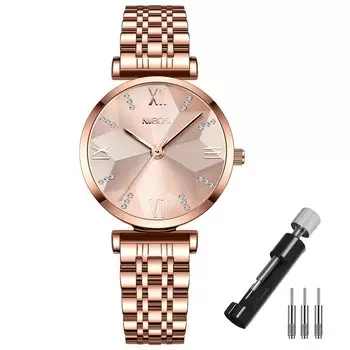 наручные часы золотые наручные часы водонепроницаемые простые аналоговые кварцевые брендовые стильные повседневные деловые часы из нержавеющей стали роскошные милый подарок для девушки роза
