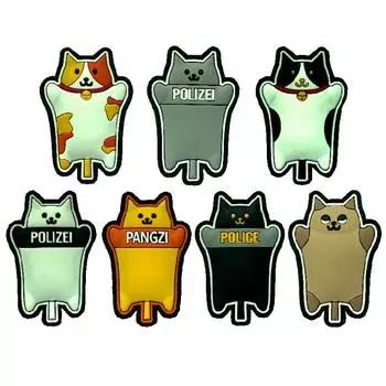 Нарукавная нашивка из ПВХ с липучкой «Трансграничный щит кошки» POLIZEI