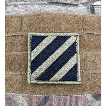 Нарукавная повязка 3-й пехотной дивизии армии США, цветовая схема Velcro MC/OCP