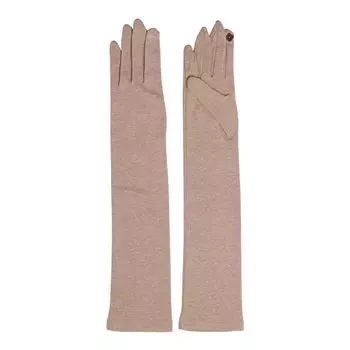 Нарукавник Органический хлопок Rakuyo Dye Длинные перчатки 5 пальцев Коричневый [GlovesDEPO] Женские коричневый