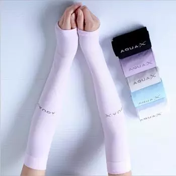 Нарукавники с защитой от солнца Ice Silk - унисекс, устойчивые к ультрафиолетовому излучению, для занятий спортом на открытом воздухе Polyester straight фиолетовый