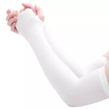 Нарукавники с защитой от ультрафиолета для мужчин и женщин, охлаждающие нарукавники Ice Silk с отверстием для большого пальца для лета