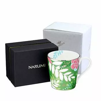 Narumi 51071-2773PAZ Mug, Floral Paradise, 9.4 fl oz (290 cc), Green, Floral, Gorgeous, Cute, Stylish, Colorful Design, Wedding Gift, Mother s Day Gif