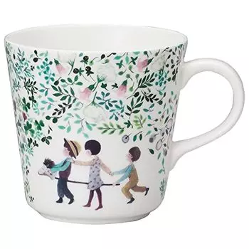 Narumi 51946-2923P Anna Emilia Mug, 11.8 fl oz (340 cc), Have a Nice Day! Flower Pattern, Cute, Large, Gift, Microwave Safe, Dishwasher Safe, Gift Box