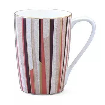 Narumi 52148-2731 Sha Green Mug, 12.8 fl oz (380 cc), Orange, Modern Simple Pattern, Large, Gift, Gift Box Included