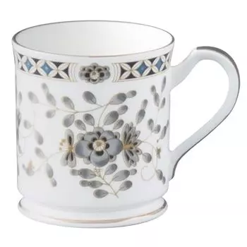 NARUMI 52443-2530 Кружка, черная Милан, 11,2 жидких унций (330 куб.см), Черный, Цветочный, Цветы сливы, Ситец, День матери, Подарок, Сделано в Японии, Включена подарочная коробка