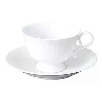 Narumi 9968-20223P Cup Saucer, Silky White, 6.8 fl oz (200 cc), For Tea, Coffee, Microwave Heating, Dishwasher Safe