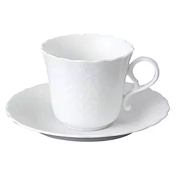 Narumi 9968-6593 Silky White Coffee Cup & Saucer (1 Guest), Bone China