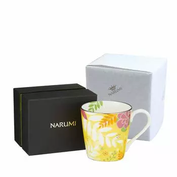 NARUMI Mug Floral Paradise 290cc Yellow Floral Pattern Gorgeous Cute Stylish Colorful Design Wedding Gift Day Present Gift Box Wrapped Mother s жёлтый