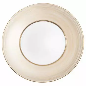 NARUMI Plate Gold Swirl Band 27cm Gold Stylish Elegant Flat Plate Rim A La Carte Plate Made in Japan 52146-5666