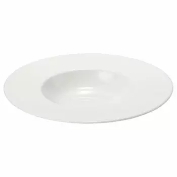 NARUMI Plate Pro Style 25cm White Simple Rim Soup Pasta Dish Microwave Warm Dishwasher Safe Made in Japan 50131-5239