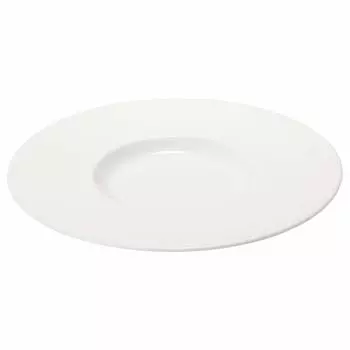 NARUMI Plate Pro Style 27cm White Simple Wide Rim Deep Microwave Warming Dishwasher Safe Made in Japan 50131-5415