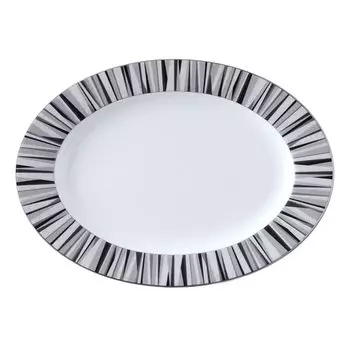 NARUMI Plate Shagreen 32cm Black Modern Simple Pattern Stylish Lunch Plate One Plate Large Plate Platter Gift Boxed 50994-1221