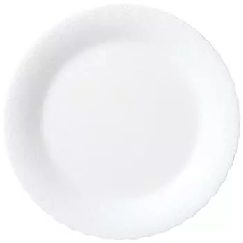 NARUMI Plate Silky White Diameter 23cm White Cute Relief One Plate Lunch Plate Meat Flat Plate Microwave Warming Dishwasher Safe 9968-1525P