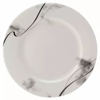 NARUMI Plate Suminagashi Black 25cm Made in Japan 52057-1039