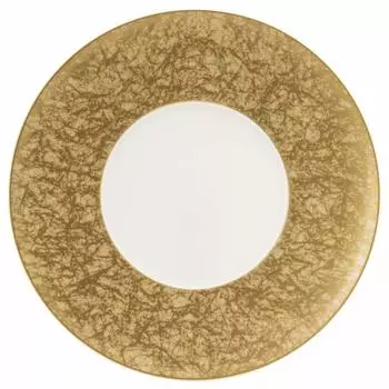 NARUMI Plate Washi 24cm Gold Stylish Elegant Flat Plate Rim Made in Japan (Gold) 51357-5665