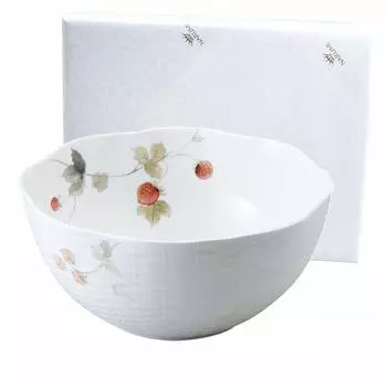 NARUMI Salad Lucy Diameter Berry Wedding Day Microwave Dishwasher Gift Box Wrapped Bowl, Garden, 22cm, Pattern, Cute, Stylish, Relief, Gift, Mother s