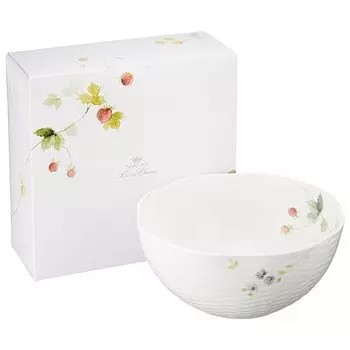 NARUMI Salad Lucy Diameter Berry Wedding Microwave Dishwasher Gift Boxed Bowl, Garden, 22cm, Pattern, Stylish, Cute, Relief, Gift, Warming, Safe,