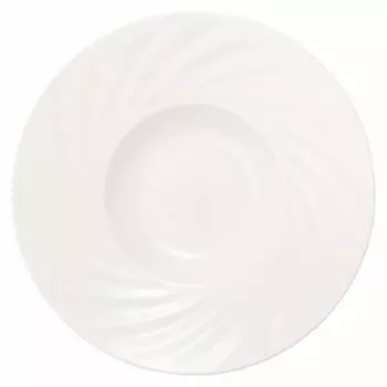 NARUMI Soup Plate Sense White 28cm Pasta Plate Rim Plate White Stylish Simple Microwave Safe Warming/Dishwasher 51800-5813