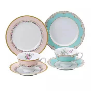 NARUMI Tableware Floral Floral 2 Pattern Wedding 6 Microwave Made in Gift Box Included Set, Boutique, Pattern, Set, Stylish, Gorgeous, Gift, Pieces,