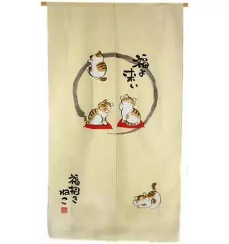 narumikk Noren Lucky Cat Lucky Yokoi Длина 150 см 10-056