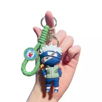 Naruto Anime Sasuke Keyring Pendant Doll Pvc Figure Toy Bag Keychain Decor Gift Kakashi