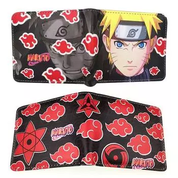 Наруто Шиппуден Акацуки Учиха Итачи Мангикиу Шалинган Волшебство Силиконовый Водонепроницаемый Кошелек Тип B
