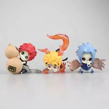 Naruto Shippuden Q Edition Shippuden Miki Friends Naruto Sasuke Gaara Соска-пустышка с изменяющимся лицом, сделанная своими руками, украшение для автомобиля Uzumaki
