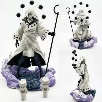 Наруто Шиппуден Учиха Мадара Рикудо Сеннин Модо Вер. ПВХ Учиха Мадара Фигурка Коллекционная Модель Игрушка 28cm-With box