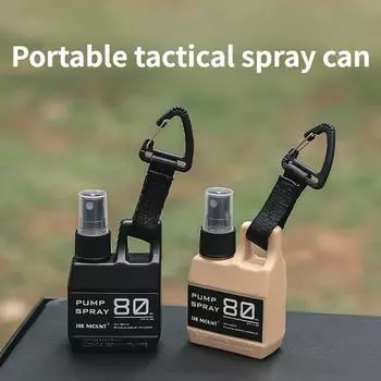 Наружная бутылка с распылителем, подвесная пряжка, тип лейки для спирта, пресс-типа, дезинфицирующее средство, разлив в бутылки, портативный пластиковый горшок для путешествий 80ml чёрный