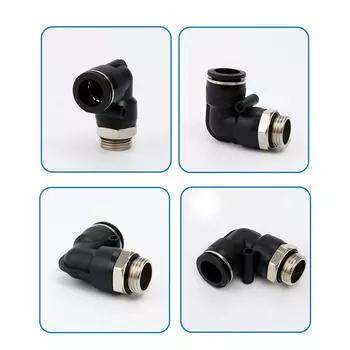 Наружная резьба, угловой быстроразъемный соединитель, самодельный сплав, быстроразъемный пневматический фитинг, воздушная трубка PL4 6 8 мм, пневматический соединитель серии PL