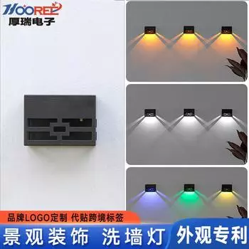 Наружная солнечная настенная мойка, домашняя ступенька, лестница, забор, декоративный ландшафтный светильник RGB, датчик человеческого тела, небольшой настенный светильник 903A-warm light