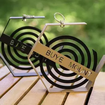 Наружная стойка для благовоний от комаров для кемпинга из сандалового дерева, железный шестиугольный подвесной полый кронштейн, портативная бытовая коробка для отпугивания комаров армия зеленый