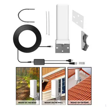 Наружная телевизионная антенна с усилителем для DVB T Atsc Isdb