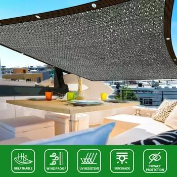 Наружная теневая ткань, солнцезащитная сетка, простая установка, УФ-защита от солнца, навес для овощей и теплицы, теневая сетка, чехол XS