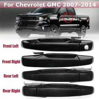 Наружная внешняя ручка двери автомобиля для Chevrolet GMC 2007-2014 Глянцевый черный