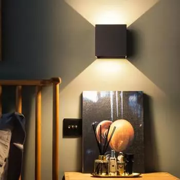 Наружное освещение Светодиодные простые кубические настенные светильники Индуктивный настенный светильник Садовый коридор Гараж Крыльцо Светильник lampara наружный pared