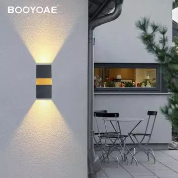 Наружное освещение светодиодный светильник для лестницы, входа, настенный светильник для сада, веранды, террасы, водонепроницаемый IP54, дверной светильник, настенное освещение чёрный