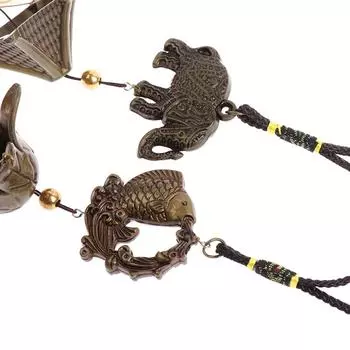 Наружные антикварные медные колокольчики ветра На открытом воздухе живые украшения металлические колокольчики ветра