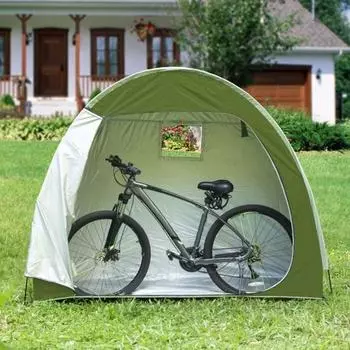 Наружные переносные навесы для хранения велосипедов, водонепроницаемые, устойчивые к ультрафиолетовому излучению, легко собираемые, навесы для велосипедов, гаражи, навесы для мотоциклов армия зеленый
