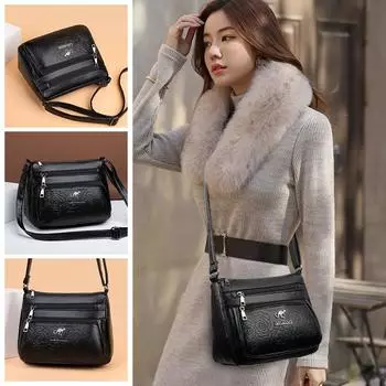 Наружные портативные осенние и зимние ретро сумки через плечо сумки жесткие прочные универсальные сумки женские S6I6 Black-One size