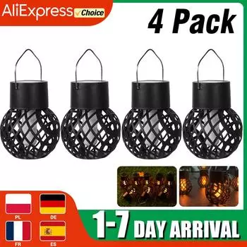 Наружные солнечные фонари Ретро фонарь Фонари Подвесные лампы с пламенем Пейзажное освещение Напольные светильники Прожектор Домашний сад Декор