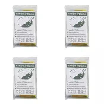 Наружные термоодеяла для выживания из фольги для оказания первой помощи (130x210см Серебро)